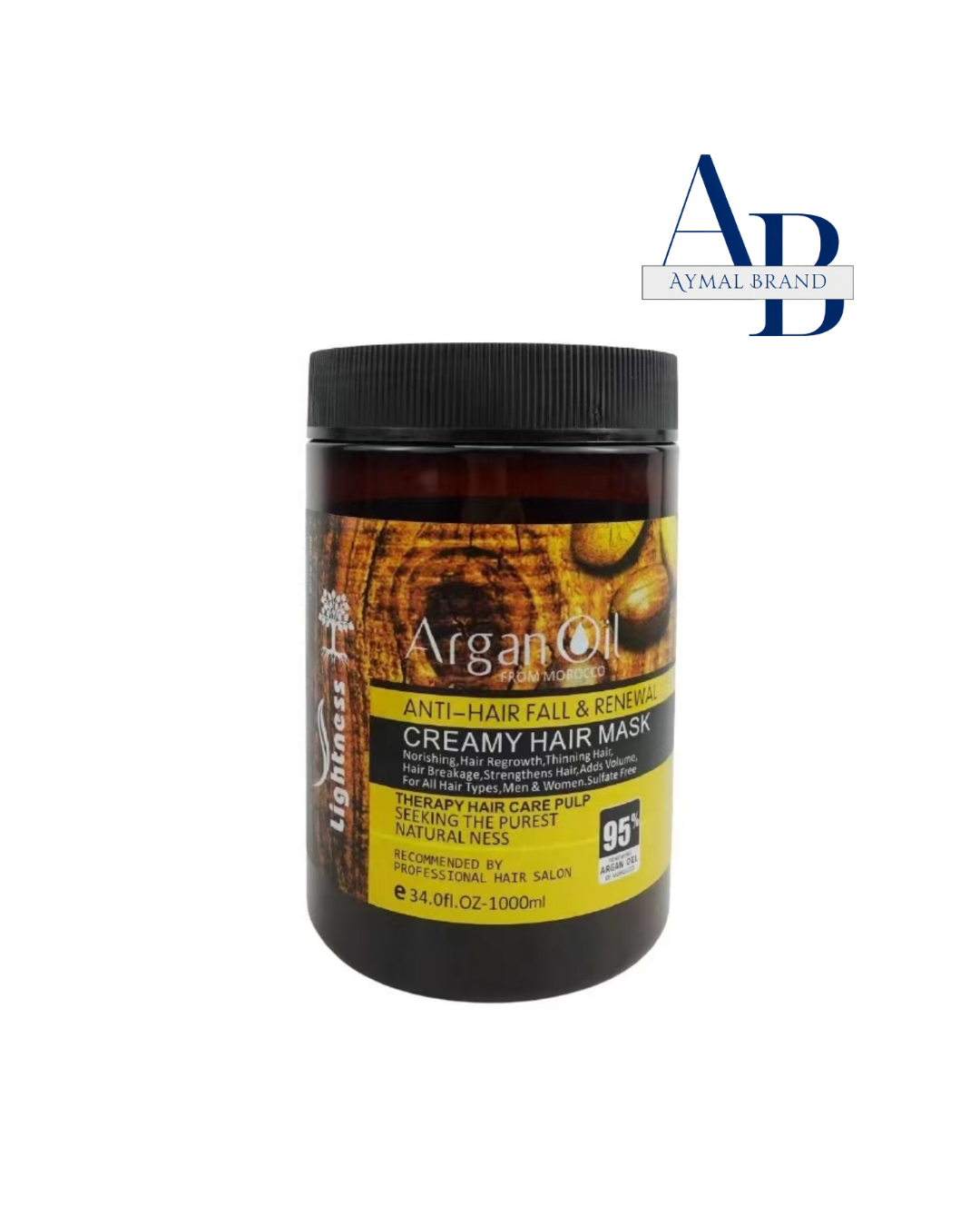 ماسک موی ضد ریزش و ترمیم کننده روغن آرگان لایتنس (1000 میل)