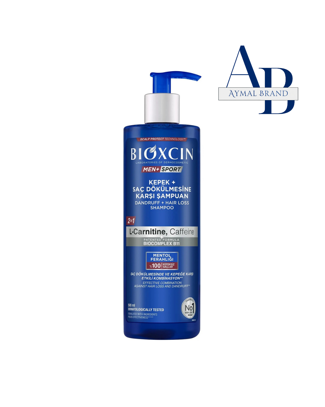 شامپو ضد ریزش و ضد شوره مردانه ال كارنتين و كافئين دار بيوكسين (500 ميل)