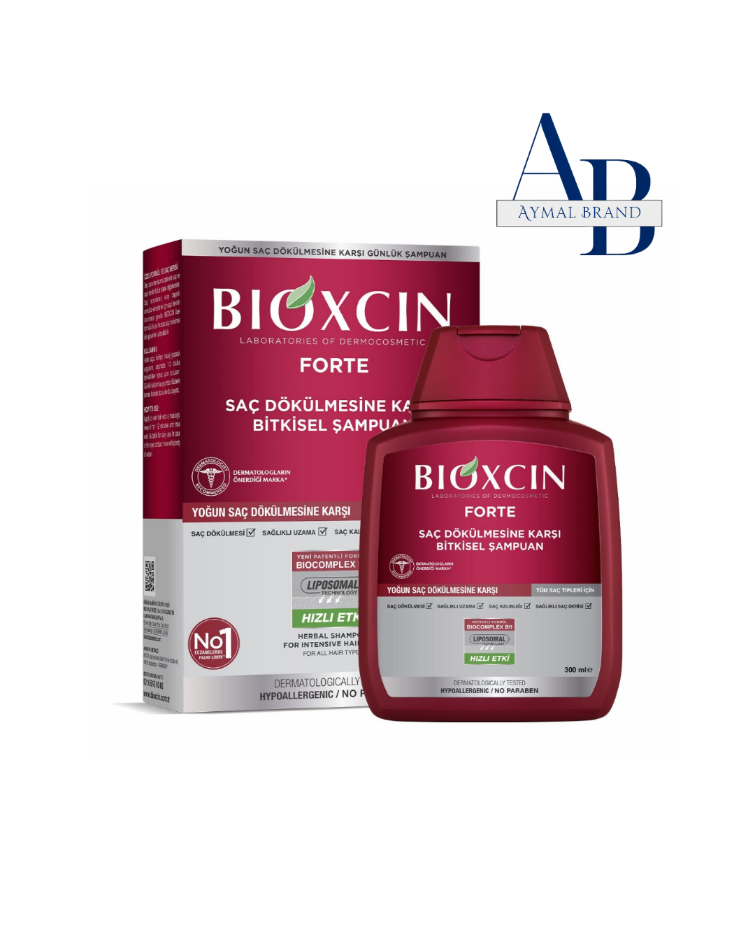 شامپو ضد ریزش گیاهی مدل فورت (قرمز) بیوکسین 300 میل